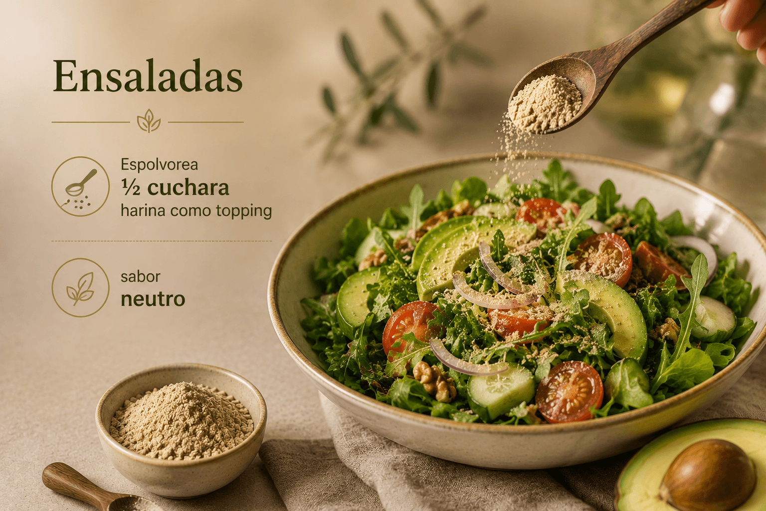 Ensaladas con semilla de aguacate