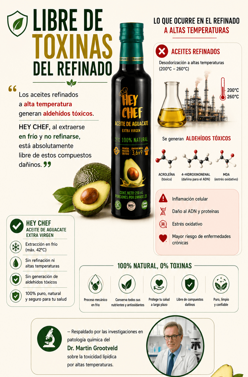 Libre de Toxinas del Refinado — aceite HEY CHEF