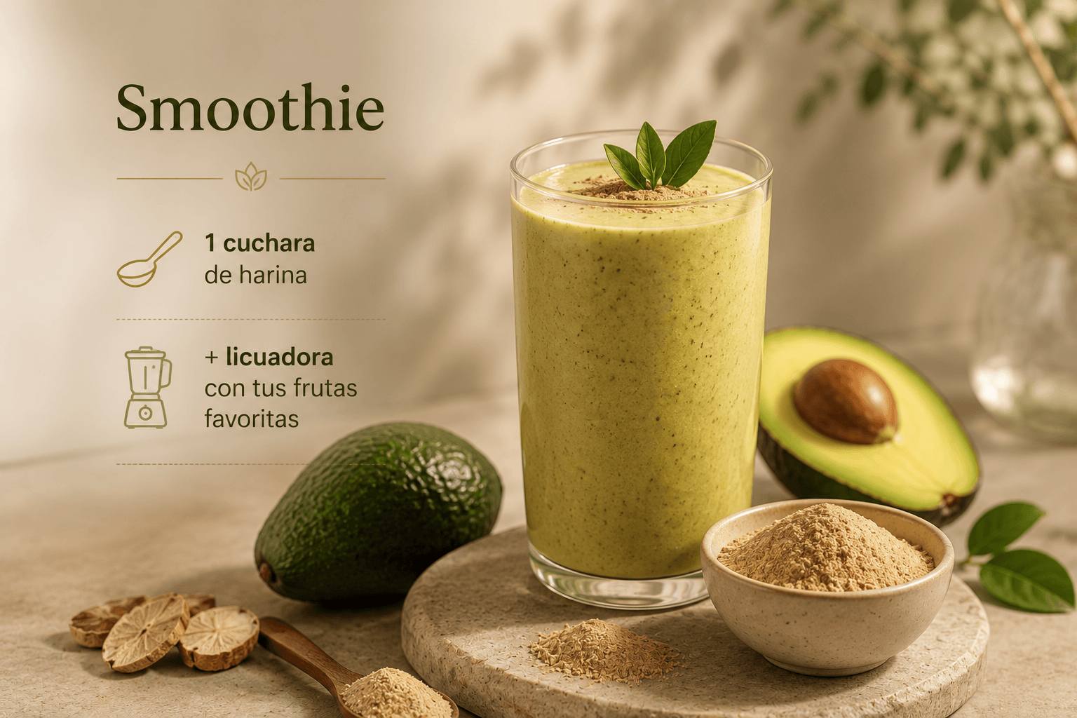 Smoothie con Harina de Semilla de Aguacate HEY CHEF