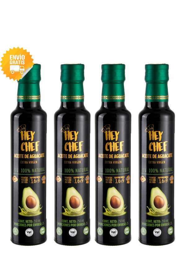 Aceite de Aguacate HEY CHEF 250 mL. x 4 Unidades